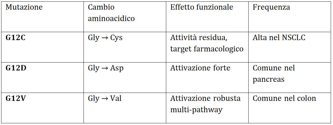 KRAS eterogeneità biologica